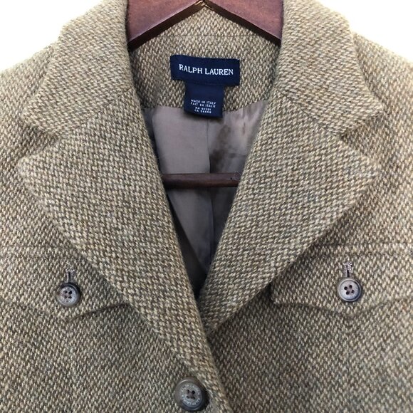 Ralph Lauren (Blue Label) Italy Wool-Alpaca Tweed Jacket - Heritage Field Style - Picture 3 of 12